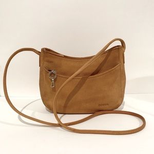 Fossil Carmel Leather Crossbody Bag